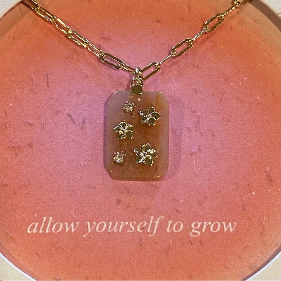 Beloved Inspired 14K Gold Dipped
Angelite Tag Moon Bee Pendant
Necklace - Gold - Picture 4 of 16